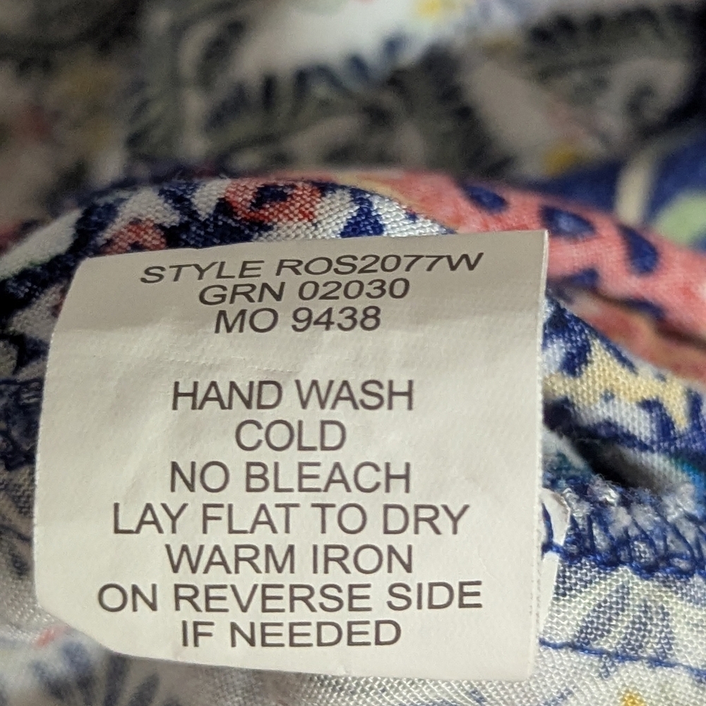 Fig And Flower Rayon Plus Size 2X Top Multi Color Attached Tank Bell Sleeves - Picture 8 of 14